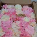 3D Flower Wall Backdrop - 24Pcs Artificial Flower Wall Panel 15 * 15inch Decoration Pink and White Roses Wall for Home Party Wedding Anniversary Birthday