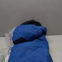 Mens Winter Jackets Waterproof Warm Fleece Ski Jacket with Hood Thermal Windproof Coat Zip Pockets (Large, Blue/Navy)