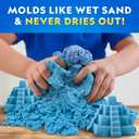 National Geographic 6 Lb. Moon Sand Combo Pack - 2 Lbs. Each of Blue, Purple and Natural Play Sand with Castle Molds - A Fun No Mess Sensory Activity, One Size