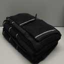 Lavish Home 6 Piece Bathroom Towels Set - 525GSM 100% Cotton Bathroom Essentials - 2 Bath Sheets, 2 Hand Towels, and 2 Wash Cloths for Bath, Shower, Gym, Spa, and Dorm Room (Black)