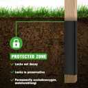 Pushglossy 16 ft Fence Post Protector Roll to Size Waterproof Rot Protection Sleeve Dual Layer Wood Post Wrap with 3" x 3" 4" x 4" 5 x 5'' 6 x 6" Square and 3'' to 7'' Round, Fits Any Size(PVC Butyl)