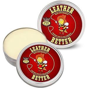 Leather Better Natural Leather Furniture Conditioner  for Boots, Shoes, Purses, Car Seats, Jackets, and Couches/Restore Moisture and Prevent Cracking / 10.04 oz