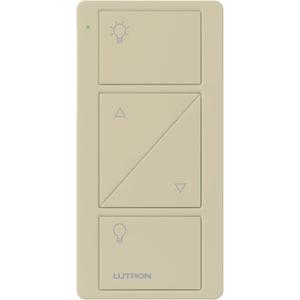 Lutron Pico Remote for Caseta Smart Dimmer Switch, 2-Button Control with Raise and Lower, For Table Top or Wallmount Use, PJ2-2BRL-GIV-L01, Ivory