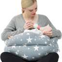 Chilling Home Nursing Pillow for Breastfeeding, Adjustable Nursing Pillow Breast Feeding Pillow Bottle Feeding, Breastfeeding Essentials for Newborn, Removable Cover 