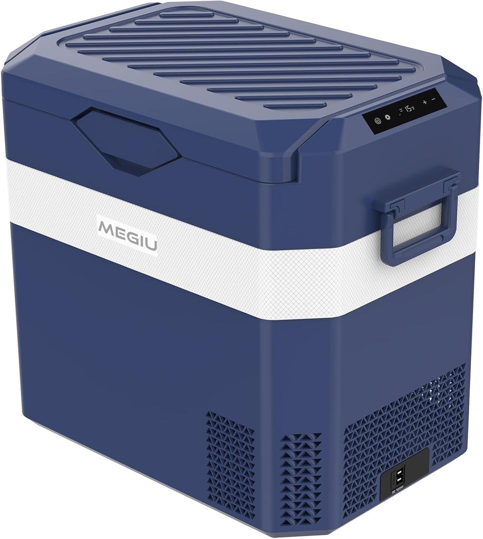 Megiu Car Fridge Portable 12V Refrigerator 40 Quart 12 Volt Freezer Compressor Cooler 12V/24V DC 110240 V AC for Truck Van RV Camper SUV and Home Use (HC-38P5s)