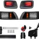 Golf Cart LED Light Kits for EZGO TXT 1996-2013 Carts (12V), Super Bright Golf Cart Headlight Tail With Turn Signals Kits, Brake Lights, Hazard Light Switch, Horn