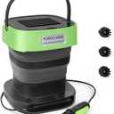 Portable Cordless Electric Sprayer with 3.2 Gal Water Tank, Auto-Retract & Any-Length Lock Hose Reel, Portable Pressure Washer for Rinseless Car Wash, HVAC Coil Cleaning, Pet Care, and Camping Shower