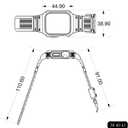 CRIS-BAND Bumper Bands Compatible with Apple Watch Band 45mm 44mm 42mm 41mm 40mm 38mm for Women Men, Water Shock-Proof Strap for iWatch Apple Watch Band with Case for Series 9 8 7 6 SE 5 4 3 2 1 (Jelly-Pink)