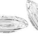 Crystal Pillar Candle Holders Decorations for Home Party Dinner Christmas, Suitable for Large Cylindrical Candles Hand-Cut 4.3'' X 1'' Clear, Pack of 2