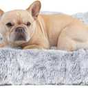 EHEYCIGA Fluffy Dog Crate Bed for Medium Dogs, Plush Faux Fur Crate Pad, Calming Anti Anxiety Medium Dog Bed, Washable Soft Warm Crate Mat with Non-Slip Bottom Size: 29.5 x 20