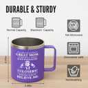 NOWWISH Christmas Gifts for Mom from Daughter Son, 14oz Great Mom Coffee Mug, Cool Birthday Stocking Stuffer for Women Wife Grandma, Purple