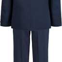 Calvin Klein Boys' 2-piece Formal Suit Set, Single Breasted Jacket & Straight Leg Dress Pants (Blue)