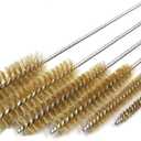6Pcs Tube Bottle Brush Brass Cleaning Tool Multipurpose Pipe Brush Tool Set, Brass Wire Bottle Long-Handle Bristle Cleaning (8,12,14,16,20,25mm)