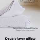 SKG Feather Adjustable Cervical Neck Bed Pillows for Sleeping, Innovative Two-Layer Ergonomic Neck Pillow with Adjustable Pillow Raiser for Side & Back Sleepers