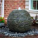 Aquascape Stacked Slate Sphere Water Fountain for Yard, Landscape, and Garden, Medium | 78288 (32" Dia (81 cm))