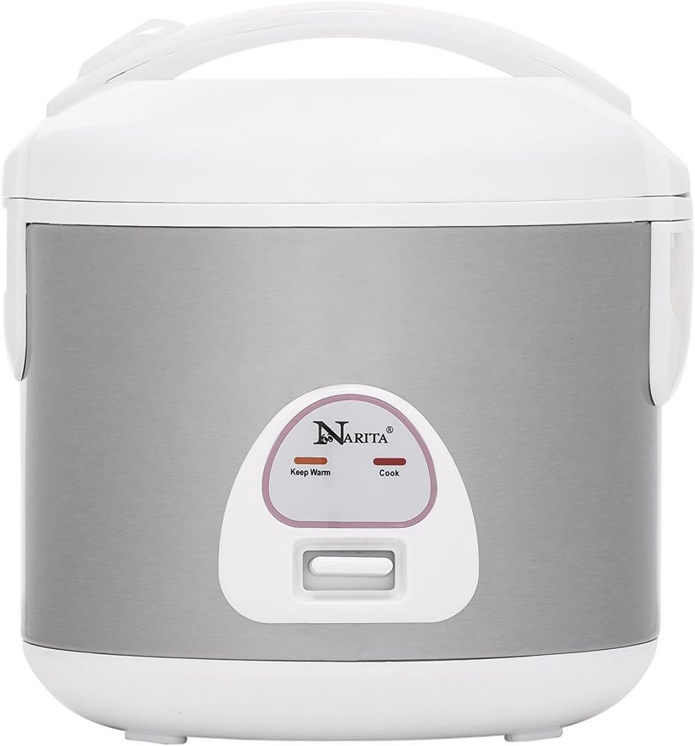 Narita 6 Cup Rice Cooker With Stainless Steel Inner Pan, Inner Pot 3D Warmer By HND