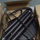 Dimmable Floor Lamp - 3 Lights Arc Floor Lamps for Living Room, 1000LM Modern Tall Standing Lamp With Beige Shades & Heavy Base, Mid Century Tree Floor Lamp for Bedroom Office, 3 LED Bulbs Included (Matte Black-Beige Linen Shades)