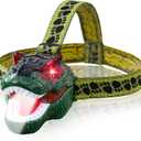 Dinosaur Headlamp for Kids T-Rex LED Flashlight with Roar Sound and Adjustable Headband Fun Kid Camping Gear Outdoor Headlamp Adventure Toy for Boys and Girls Ages 3-8 Gift