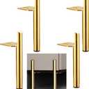12 Inch Furniture Legs Gold Coffee Table Feet, Mid-Century Metal Furniture Leg for Sofa Cabinet Ottoman, Set of 4 Side Mounted Style Home DIY Replacement Feet