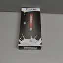 YUSWKO Red Milk Frother Handheld with 3 Heads, Coffee Whisk Foam Mixer with USB Rechargeable 3 Speeds, Electric Mini Hand Hand Frother for Latte, Cappuccino, Hot Chocolate, Egg