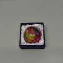 Unique Art 3-Inch Pink Pearl Swirl Ocean Gemstone World Globe Paper Weight