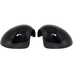 Left Right Side Mirror Caps Rearview Mirror Cover Cap Glossy Black Pair Compatible with Mini R55 R56 R57 R58 R59 R60 R61 2007-2016 Manual Folding Mirrors Only - Replace for 51162754913,51162754914