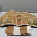 Dunzy 2 Pcs Christmas Gingerbread House Door Mat Combo Set 16.9 x 29.5 Coir Welcome Door Mat and 27.5 x 43.3 Brown and White Plaid Rug for Christmas Porch Decor Outdoor Farmhouse Entryway Foyer