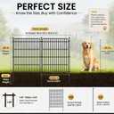 10 Panels No Dig Garden Fence Animal Barrier, 28in(H) 19.6ft(L) Decorative Metal Outdoor Dog Fence, Rustproof Pet Fencing for Yard, Patio, Flower Bed -Temporary Fencing| Easy to Install