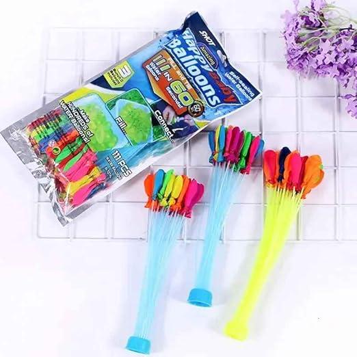 Magic Bunch of Water Balloons Fill & Automatic Tie in 60 Seconds Multicolor Magic Water Balloons For Children Holi & Pool Party Fun (Pack Of 15) 2 Missing 