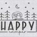 Camper Door Mat, Camping Doormat for RV Cabin Home Outdoor Indoor Entrance, Camping Welcome Mats for Front Door Porch Outside Entryway, 17x30 Inches (Travelling06)
