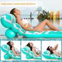 Jasonwell Inflatable Pool Float Adult - Ultra-Comfort Soft Fabric Pool Floaties Lounge Floats Floating Chair Raft with Adjustable Backrest Air Lounger Tanning Float for Pool Beach Party