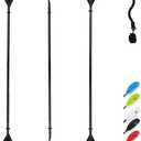 OCEANBROAD Kayak Paddle 86in/218cm, 90.5in/230cm, 95in/241cm Alloy Shaft Kayaking Boating Canoeing Oar with Paddle Leash (90.5''- 1 Paddle, Black)