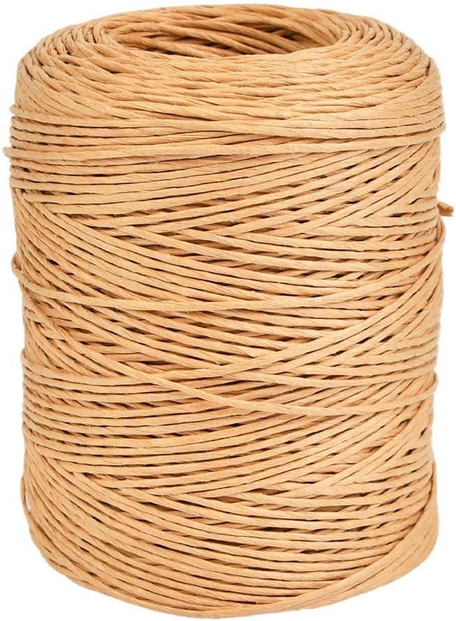 TIMESETL 656 Feet Floral Bind Wire Rustic Vine Wrapping Wire, Paper Covered Waterproof Craft Wrap Twine for Flower Bouquets Stem Wrap Florist (Khaki)