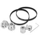 Zeberoxyz 2PCS Set GT2 Synchronous Wheel 20&30 Teeth 8mm Bore Aluminum Timing Pulleys with 2PCS Length 200mm Width 6mm Belt (20-30T-8B-6)