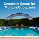 Uthfy 18'x9' Floating Pool Canopy Sun Shade Shelter UV Protection Waterproof with Sand Bags & Carry Bag for Pool Beach Backyard Lawn
