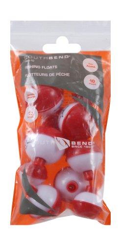 SOUTH BEND 10-Pack Push-Button Red & White Floats, 3 Packs