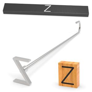 Steak Branding Irons Personalized for Steak, Buns, Wood & Leather | Personalized Stainless Steel BBQ Brander | Branding Stick with Gift Box | 12" Hand-Forged Handle (3" Letter, Z)