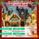 Retisee Christmas Village Light Bulbs, 0.7W 120V E12 Base T20 LED Replacement Night Bulbs Accessory for Villages Houses Dept 56, Christmas Tree and House(50 Pcs)
