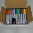 VEESA 12 Color Colored Permanent Markers Bulk of 60 Pack, Fine Tip, Fast Drying Smudge-Free, Water- & Fade-Resistant, for Office School Craft DIY, Marking on Wood Plastic Paper Metal