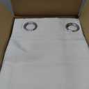 HolidayIdeas Outdoor Curtains for Patio Waterproof, 4 Panels - 54 x 95 Inch - Privacy Protection & Light Filtering Curtains Silver Grommet Outside Curtains for Porch, Gazebo, Pergola, Backyard