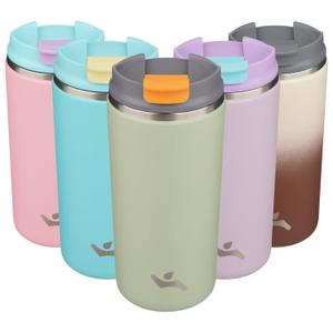 Tumbler with Lid, 12 oz Travel Coffee Mug Double Wall Vacuum Stainless Steel Thermal Metal Cup Insulated Water Bottle,Soft Green