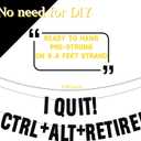 2 x Pre-Strung Black Glitter Retirement Banner,(No DIY)Funny Retirement Party Decorations"I QUIT, CTRL+ALT+RETIRE" Farewell banner,Party Supplies,Gifts and Decorations