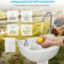 YITAHOME Portable Sink Camping Hand Washing Station, 17 L Wash Basin Stand with 24L Recovery Tank, Rolling Wheels, Soap Dispenser, Towel Holder, for Garden, Outdoor, Travel, Boat, Gather, Worksite
