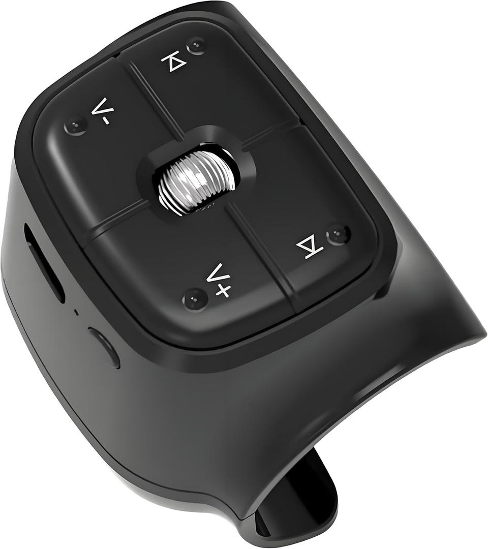 Bluetooth Media Remote Button,TikTok Scrolling Remote Control, Music Controller for Car Bike Motorcycle,Steering Wheel Control Button Built-in Rechargeable Battery Compatible for iPhone/Android Phone