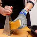 1 Pcs Level 9 Cut Resistant Gloves, Food Grade for Stainless Steel Mesh Metal Glove Touch Screen, Kitchen Cooking Gloves for Women and Men, for Butcher Meat Cutting Oyster Shucking, Size: 8/Medium