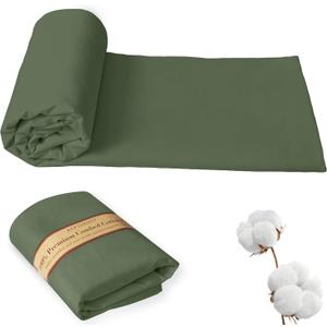 Plain Extra Wide Olive Green 100% Cotton Craft Sheeting Quilting Lining Draping Bunting Woven Dress Fabric Material | 60" – 150 cm Wide | per Metre