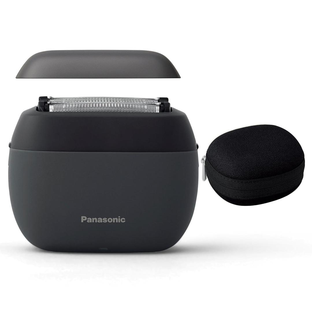 Panasonic ARC5 Palm-Sized Razor, Handheld Luxury Compact Travel Shaver with 5-Blade Cutting System and USB-C Charging, Wet/Dry - ES-PV3A-K