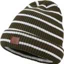 Clakllie Cuffed Knit Beanie Womens Winter Hat Ribbed Unisex Skull Cap Casual Stocking Hats for Men Warm Ski Toboggan Hats (One Size, S-og07-light Green)