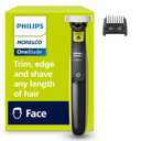 Philips Norelco OneBlade 360 Hybrid Face Trimmer and Shaver, 5 Length Comb
Trim Edge & Shave, 5-in-1 Stubble Comb, 360 Contour Blade, Wet and Dry Use, 45-Minute Runtime, First Electric Shaver