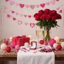 Valentine's Day Vase Bowl Fillers, 24 Pcs Rattan Balls and 2 Packs Rose Dried Flower Potpourri Bags Wicker Balls for Valentines Wedding Party Table Centerpieces Decor(Sphere Shape)